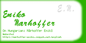eniko marhoffer business card